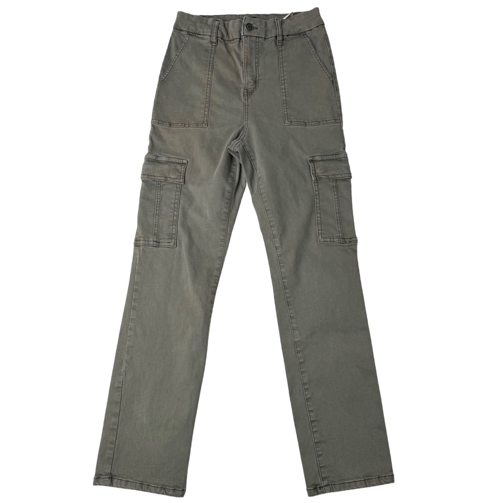 American Eagle Cargo Pants Olive Green Stretch Mid Rise Utility Gorpcore 24X25